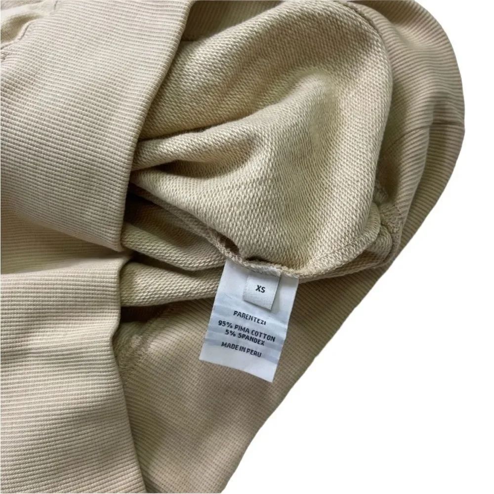 Parentezi Crew Neck Sweatshirt Removable Shoulder Pads In Caramel — image 6 of 6